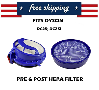 #ad Filter Kit for Dyson DC25 Vacuum HEPA and Pre Motor Filter 916188 05 919171 02 $18.90