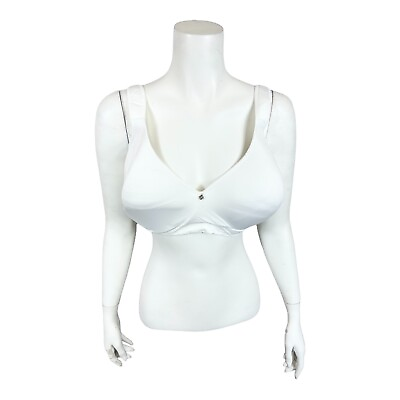 #ad Breezies Women#x27;s Seamless Wide Pad Comfort Wirefree T Shirt Bra White 36DDD Size $8.75