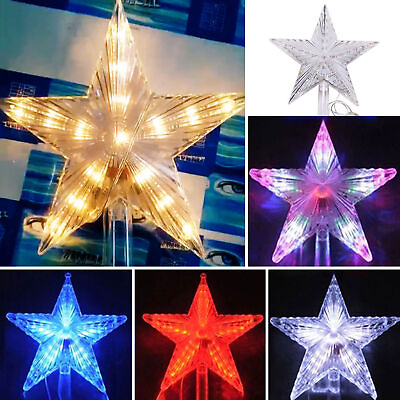 #ad Xmas Tree Top Star 3d Pentagram Decoration Led Christmas Topper with Ip65 $16.04
