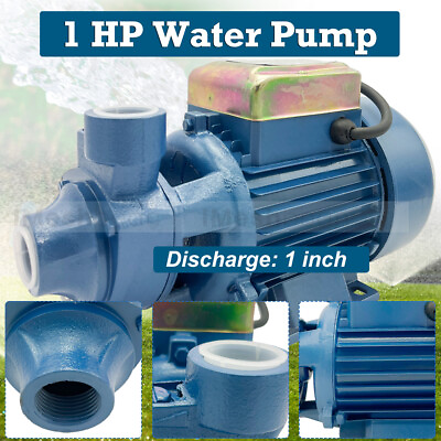 #ad 1HP CLEAR WATER PUMP ELECTRIC CENTRIFUGAL CLEAN WATER INDUSTRIAL FARM POOL POND $79.99