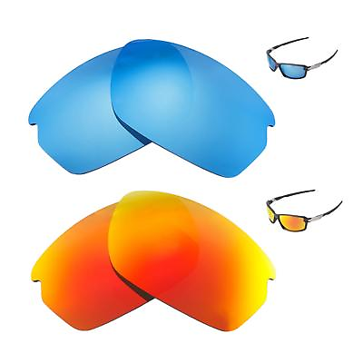 Walleva Polarized Fire Red Ice Blue Replacement Lens For Oakley Carbon Shift $39.99
