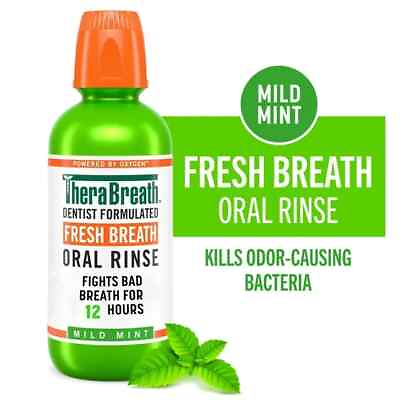 #ad #ad TheraBreath Fresh Breath Mouthwash Mild Mint Alcohol Free 16 Fl Oz $12.95