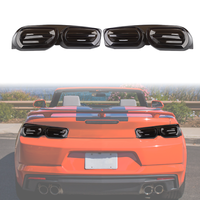 #ad Smoked Rear Tail Light Cover Trim For Chevrolet Camaro 19 Exterior Accessories $67.99