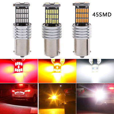 #ad 2pcs 1156 7506 P21W LED 45 SMD Reverse Backup Light BA15S Brake Tail Light Bulbs $8.99