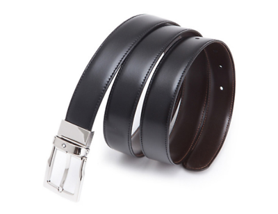 #ad MontBlanc Reversible Brown Black Leather Belt 109738 German Made $299.00