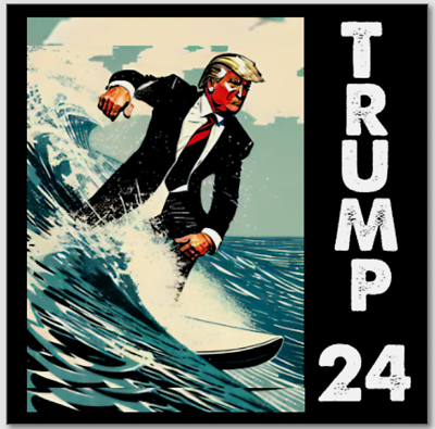 #ad #ad RIDE THE WAVE Ultra Maga Trump 2024 DECAL BUMPER Sticker ELECTION GOP NRA FJB $4.99