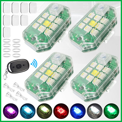 #ad Wireless Remote Control Strobe Light LED Warning Lamp 7 Color Car Indicator Lamp $20.89