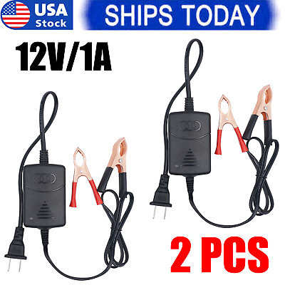 2PCS Car Battery Charger Maintainer Auto 12V Trickle RV for Truck Motorcycle ATV $12.99