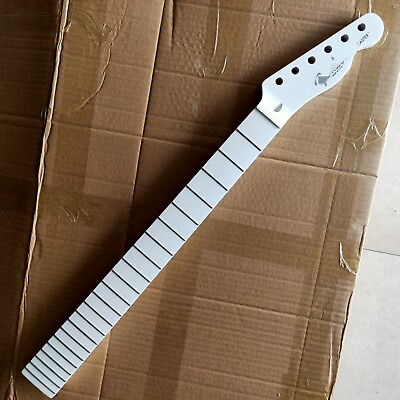 #ad DIY Gloss White 25.5inch Maple TELE style Guitar Neck 22 fret Maple Fretboard $60.88