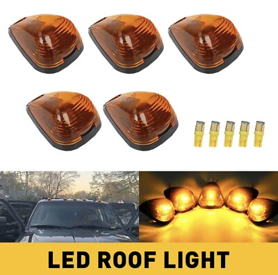 #ad 5X LED Amber Marker Roof Cab Kit Lights For 99 16 Ford F350 F250 F450 Duty Super $24.99