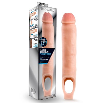 #ad 11.5quot; Realistic Penis Extender Extension Sleeve Cock Sheath Enlarger Enhancer $27.10