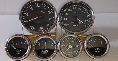 #ad Smiths Replica Kit Elec Temp Oil Fuel Amp GaugeSpeedometer Tacho 100 mm $33.99