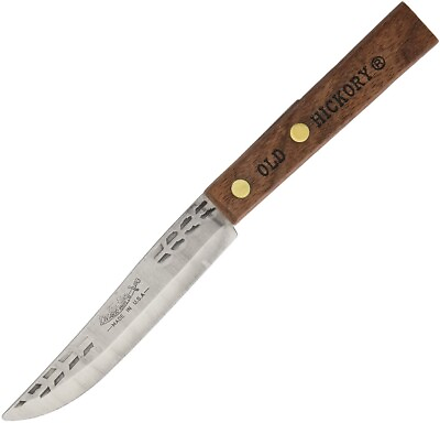 Old Hickory Paring 2nd Kitchen Knife 4quot; Carbon Steel Blade Brown Wood Handle $11.19