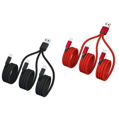 #ad USB Charging Cable 3 in 1 USB2.0 to 3 Micro USB Male Power Supply Splitter Cord $8.03
