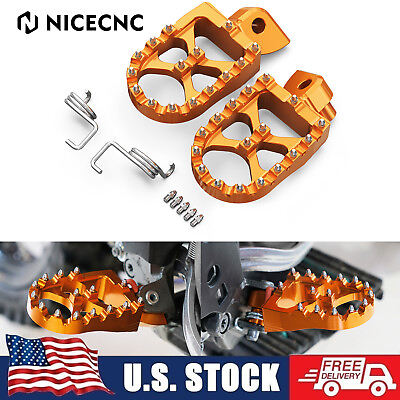 #ad CNC Wide Footrests Foot Pegs Pedals For KTM 250 350 450 SXF XCF XCF W XCW 08 15 $28.49