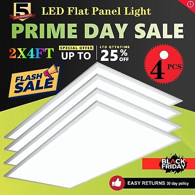#ad 2x4 FT LED Flat Panel Light 75Watt 7000 Lumens 5000K Drop Ceiling Office Lights $197.00