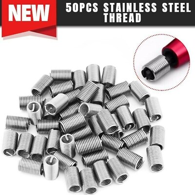 #ad Efficient Threaded Connections 50 Stainless Steel Threaded Inserts M6x1 0x3D $10.10