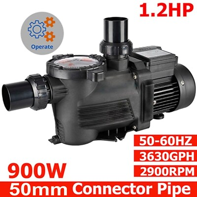 #ad 1.2HP High Flo Pump Above Ground Swimming Pool Pump w Strainer Filter Basket US $265.65
