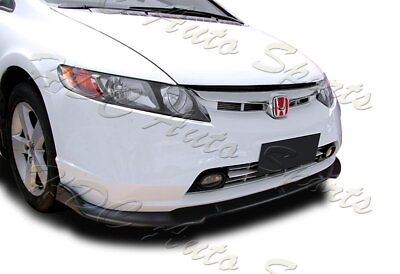 #ad For 06 08 Honda Civic Sedan 4DR CS Style Unpainted Black Front Bumper Body Lip $52.99