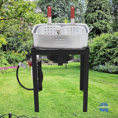#ad Commercial Style Propane Gas Dual Basket Outdoor Fryer 18Qt Deep Fry Fish Wings $139.95