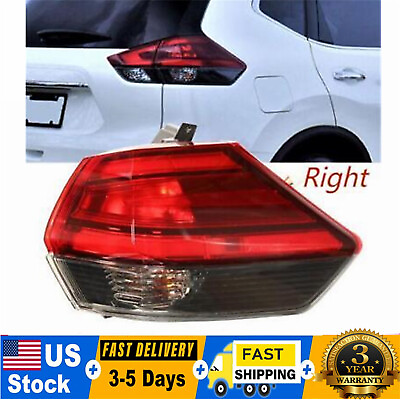 #ad For 2017 2019 Nissan Rogue Right Side Outer Tail Light Passenger Rear Lamp Red $40.00