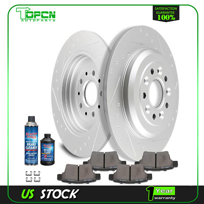 #ad 4X Ceramic Brake Pads and 2X Rotors Rear For Ford Taurus 2008 2009 All $92.79