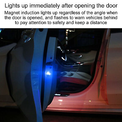 #ad Car Door Safety Warning Led Light Universal Wireless Sensor Lamp For Warning $7.45