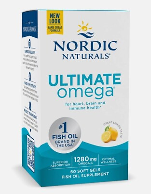 #ad Nordic Naturals Ultimate Omega 1280mg 60 Soft Gels Exp 01 2026 $19.99
