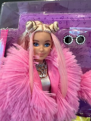 #ad Mattel Barbie Extra Doll #3 NIB in Pink Coat w Pet Unicorn Pig Sealed SALE $29.95