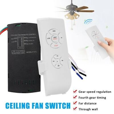 #ad Universal 15M Ceiling Fan Lamp Light Timing Wireless Remote Control Receiver Kit $14.53
