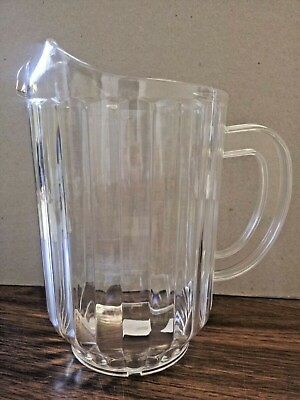 SIX PITCHER PLASTIC PITCHERS 60 oz CLEAR STYLE POLY CARBON HARD BEER BEVERAGE $69.95