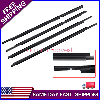 #ad 4pcs For Toyota Yaris Vitz 2005 10 Outer Door Glass Weatherstrip Moulding SET $78.59
