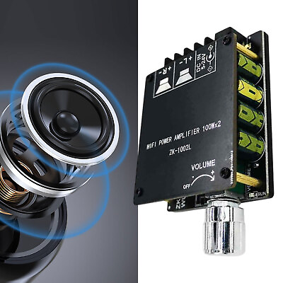 #ad ZK 1002L 100WX2 Hifi Mini Bluetooth 5.0 Audio Power Digital Amplifier Board Amp $9.67