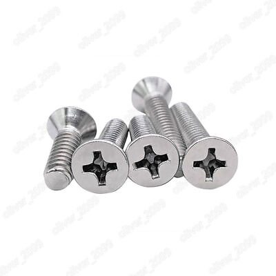 #ad 304 Stainless Steel Phillips Countersunk Flat Head Screws 2# 4# 6# 8# 10# 1 4 $53.51