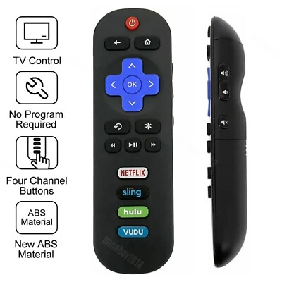 #ad New Replacement Remote for Roku TV TCL Sanyo Element Haier RCA LG Onn Philips JV $3.99