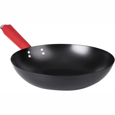 #ad Carbon Steel Non Stick Stir Fry Pan Wok 12 Inch Red Cooking NEW $29.32