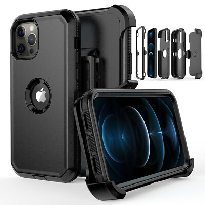 For iPhone 15 14 Pro Max 13 12 11 XR Shockproof Heavy Duty Case CoverBelt Clip $9.96