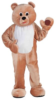#ad Honey Bear Mascot Costume Party Animal Adult Teddy Plush Fur Unisex Jumpsuit Tan $159.95