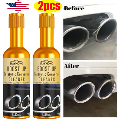 #ad 2PCS Car Boost Up Vehicle Engine Catalytic Converter Cleaner Multipurpose 120ml $12.95