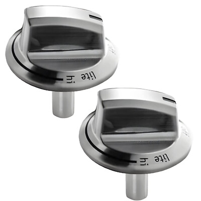 #ad 2Pcs Control Knob Stainless Steel Color Compatible with Frigidaire 5304525746 $10.79