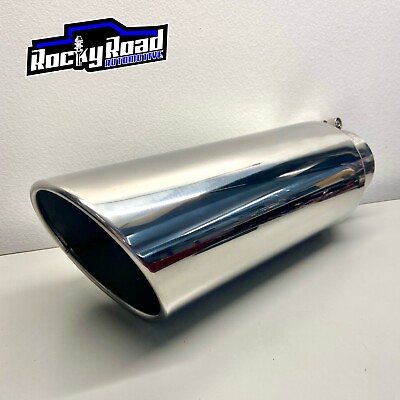 #ad Diesel Exhaust Tip 4” Inlet 6” Outlet 18quot; Long Stainless Steel Bolt On SpeedFX $40.49