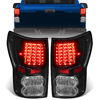 #ad Pair For Toyota Tundra 2007 2013 LED Tail Brake Lights Lamps Black Replacement $109.00