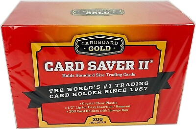 #ad 200 CBG Card Saver II 2 New Improved Semi Rigid Baseball Trading Card Holders $18.99