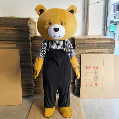 #ad Teddy Bear Mascot Costume Bear#x27;s Xmas Party Fancy Dress Adult Gift $88.20