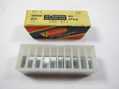 #ad New Box Of 10 Valenite SNG432 VC2 VC 2 Carbide Inserts $44.99