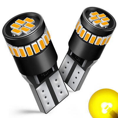 #ad 2X 194 LED Light Bulb Amber Yellow 2825 W5W T10 Car Dome Map License Plate Light $8.99