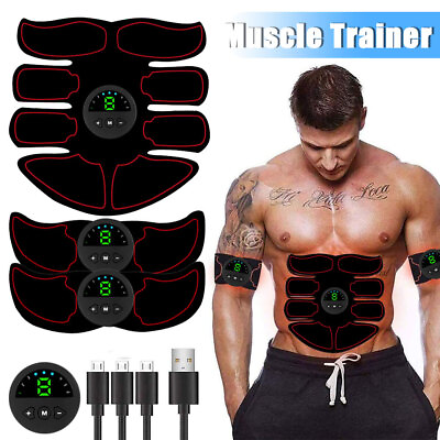 #ad ABS Stimulator Abdominal Muscle Exerciser Trainer Toning Fitness Slimming Belt $19.99