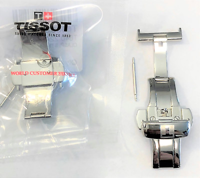 #ad Original Tissot 18mm Steel Clasp Fits Leather straps 18mm Where Buckle Connects $58.99