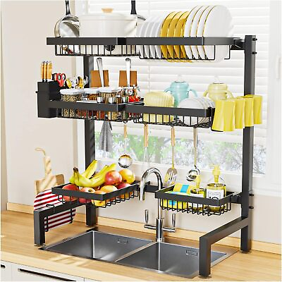 #ad Tiers 6 Dish Drying RackOver Sink Dish Drying Rack Extensible and Adjustable $65.99