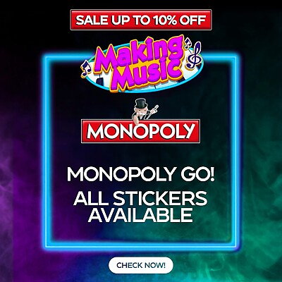 #ad Monopoly Go 5 STAR ⭐️⭐️⭐️⭐️ ⭐️ amp; 4 STAR⭐️⭐️⭐️⭐️ Stickers COMPLETE CARD ALBUM $14.99